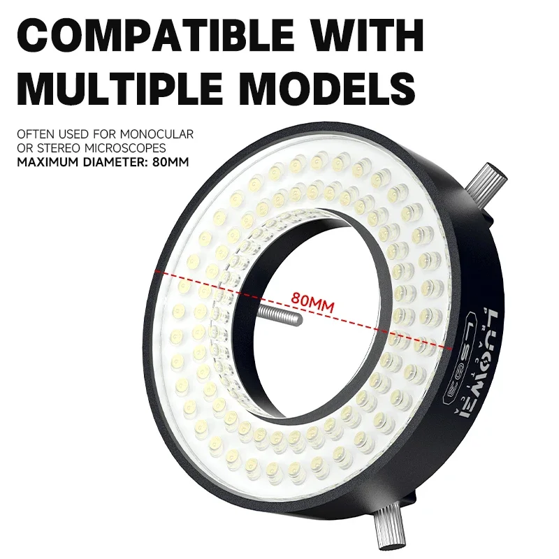 LUOWEI LS03 Microscope LED Light Source High Brightness Flicker-Free Supports Microscopes Up To 80MM Diameter Repair Tool