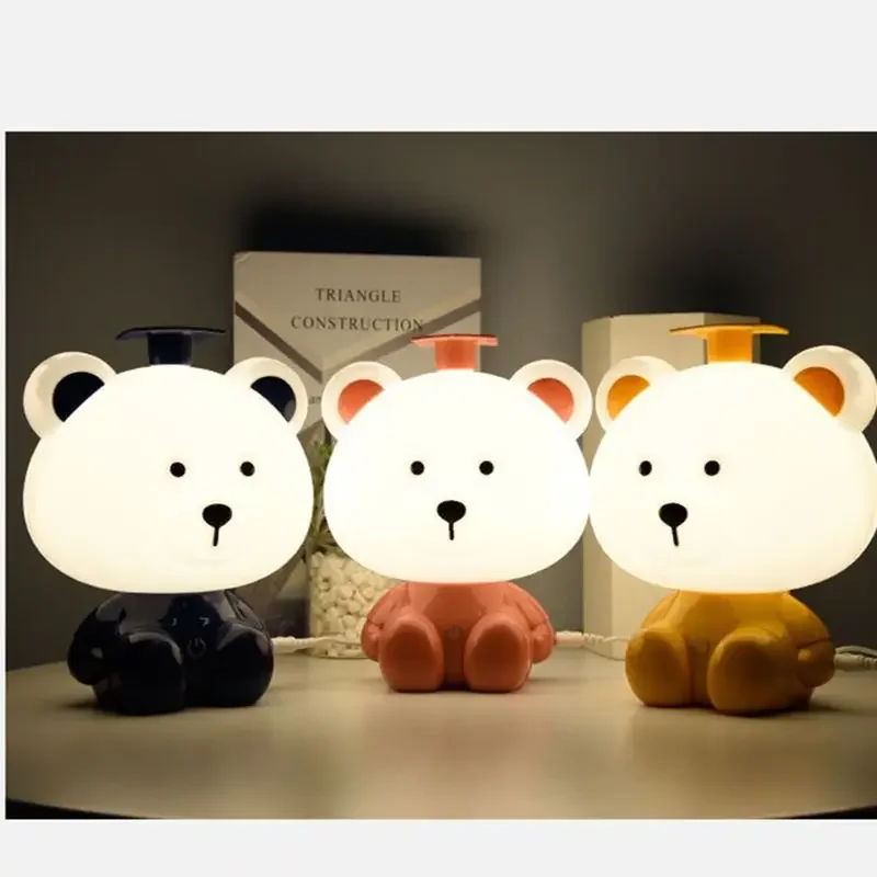 Veilleuses de dessin animé avec chargement USB, lampe de table Kawaii, décoration de chambre de garçons et de filles, cadeau pour chambre d'enfant