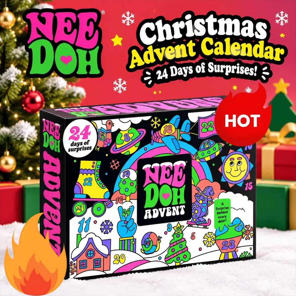 2026 NeeDoh Christmas Countdown Calendar 3D PVC with Stress Relief Dolls Stress Relief Toys New Year Festival Gifts