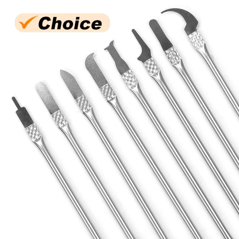 

TE-13 8 шт. ультратонкий набор инструментов для удаления клея для обслуживания мобильного телефона, инструменты для разборки телефона из нержавеющей стали