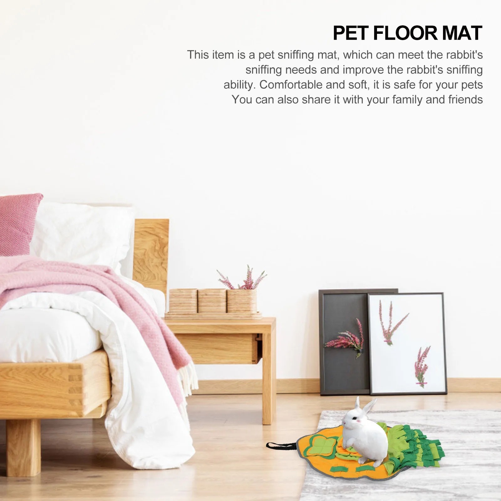 

1pc Pet Snuffle Mat Slow Feeding Rabbit Foraging Cushion Anti-Slip Washable Interactive Feeding Game For Small Pets Hamster