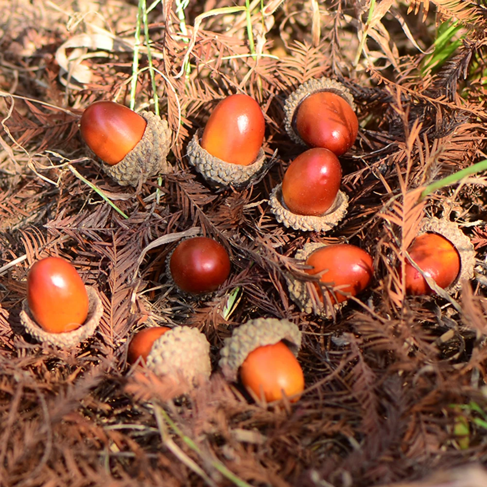 

100 Pcs Decorations Simulated Acorn Christmas Artificial Decorative Acorns Faux