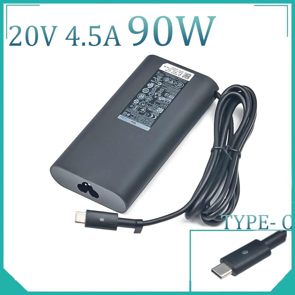 Nuevo adaptador de corriente alterna tipo C de 20V, 4,5a, 90W, cargador para portátil Dell Atitude 5280 5480 5580 LA90PM170 TDK33 0TDK33, adaptador para portátil