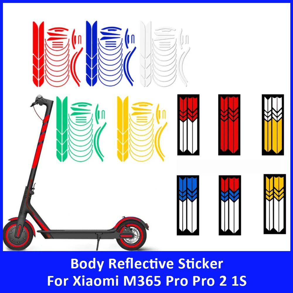 Electric Scooter Body Reflective Sticker for Xiaomi M365 Pro Pro 2 1S Night Warning Safety Decorative Stickers Accessories Parts