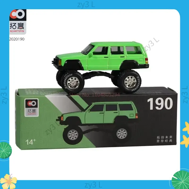 Tuoyi Xcartoys Alloy 1/64 Cherokee Car Model Toy Car Off-Road Fluorescent Green 190 Desktop Fashion Collection Ornament Toy Gift