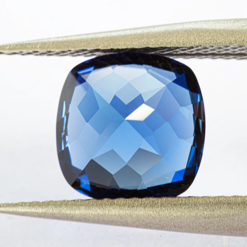 Lab Grown Sapphire Royal Blue Colour Square Cushion VVS1 Charms Beads Diy Jewelry Making Materials Selectable AGL Certificate