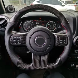 For Jeep Wrangler JK JL  Steering Wheel Carbon Fiber Customization