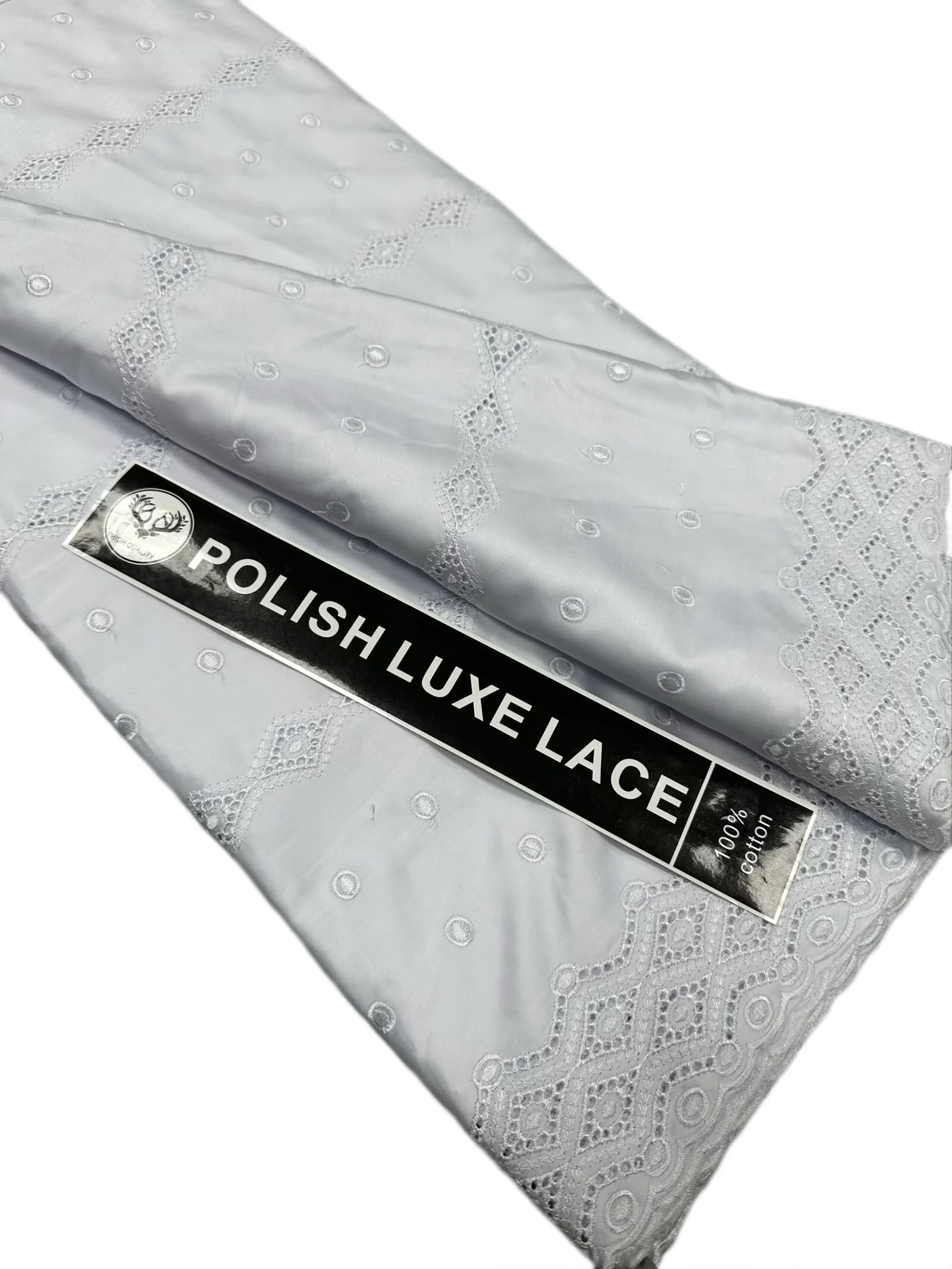 

Белая 5-ярдовая нигерийская 100% хлопок, польская атласная ткань для вышивки, высококачественная швейцарская вуаль, кружевной материал для мужчин, Дубайский стиль SEW