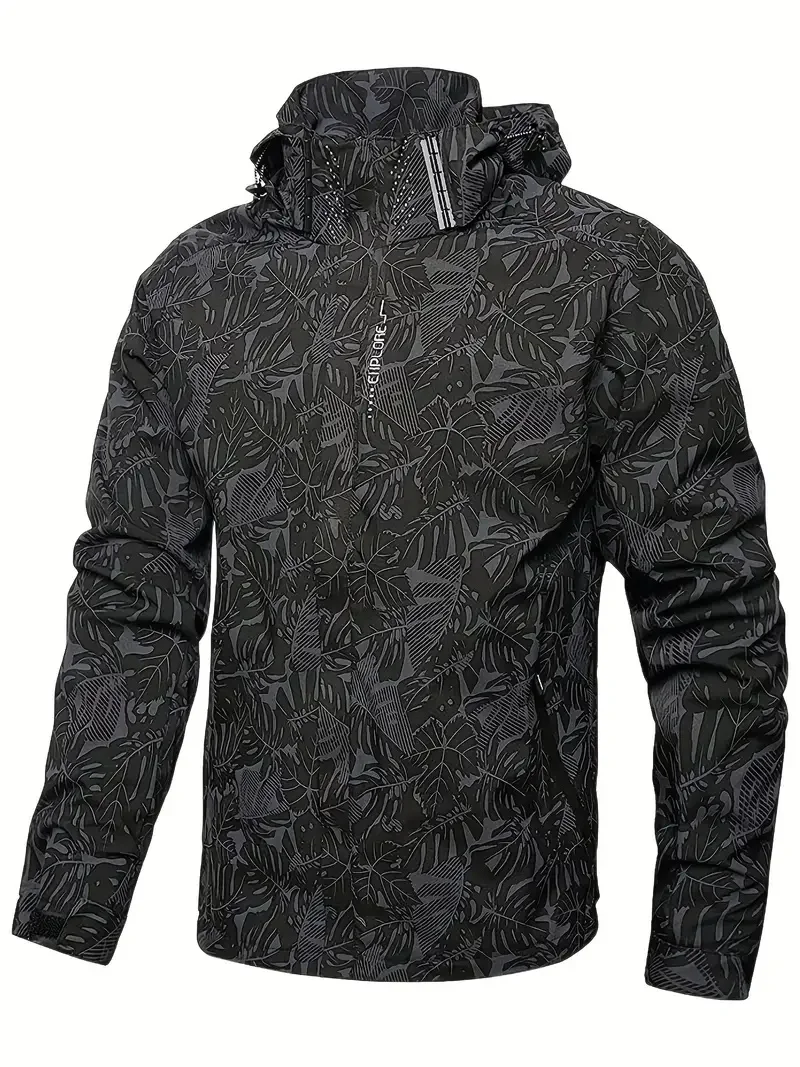 Man 2024 New Spring Autumn Leisure And Comfortable Outdoor Zipper Windbreaker Fashion Printed Windproof Jacket