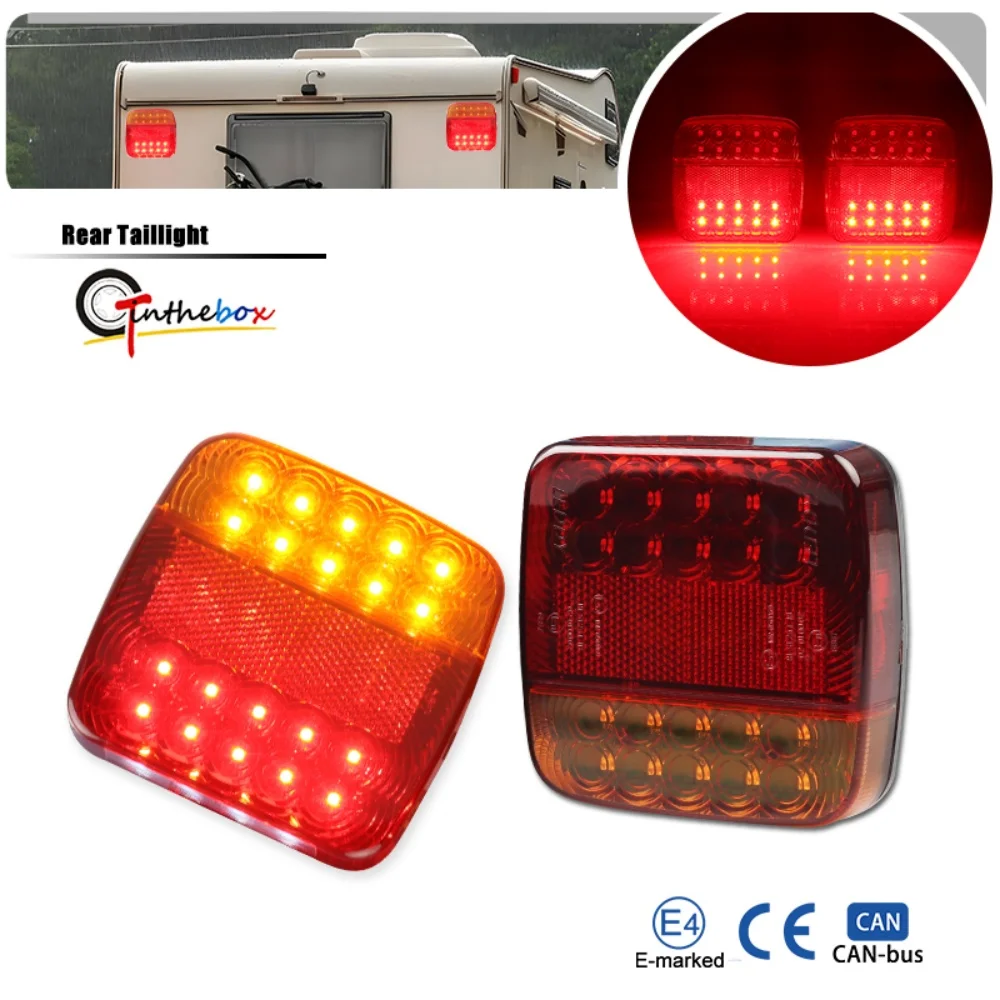 

LED Truck Rear Taillights Warning Light For Caravan RV Camper Lorry Truck Tail/Brake Light Turn Signal Light License Plate Light