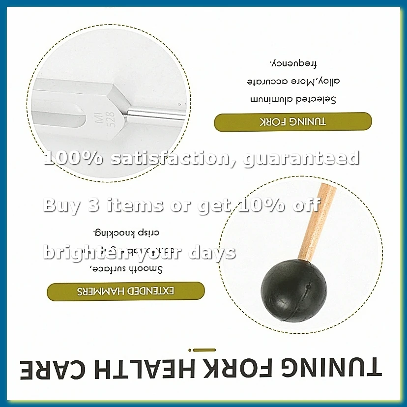 Tuning Fork 528C 528HZ Tuner with Mallet Set for Repair Healing Nervous System Testing Tuning Fork Health Care