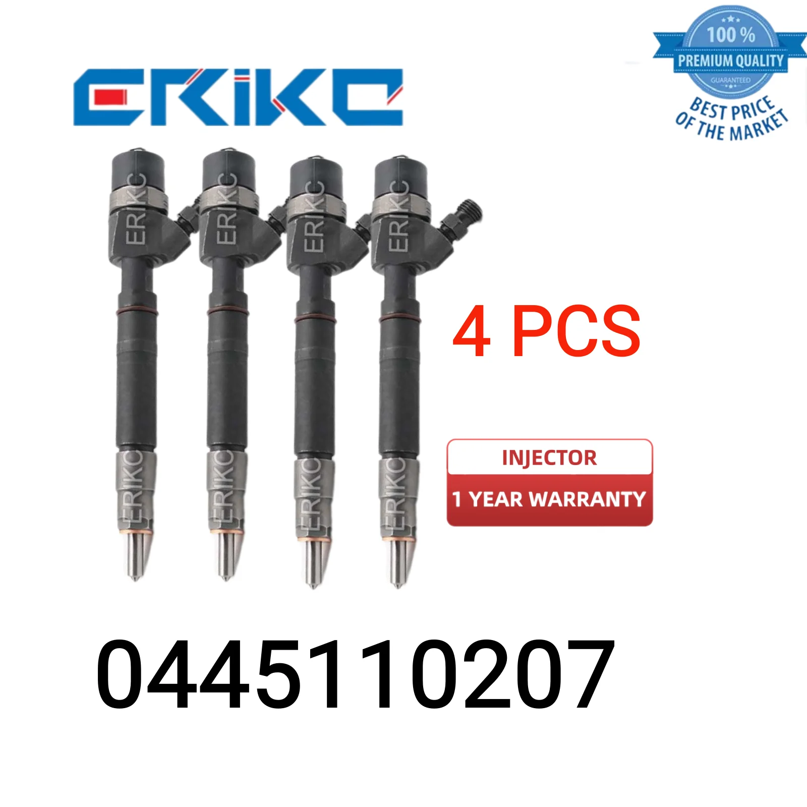 

4 PCS 0445110207 Injector Assy Fuel 0 445 110 207 Complete Injector 0445 110 207 Common Rail Injector 0986435069 Diesel Injector