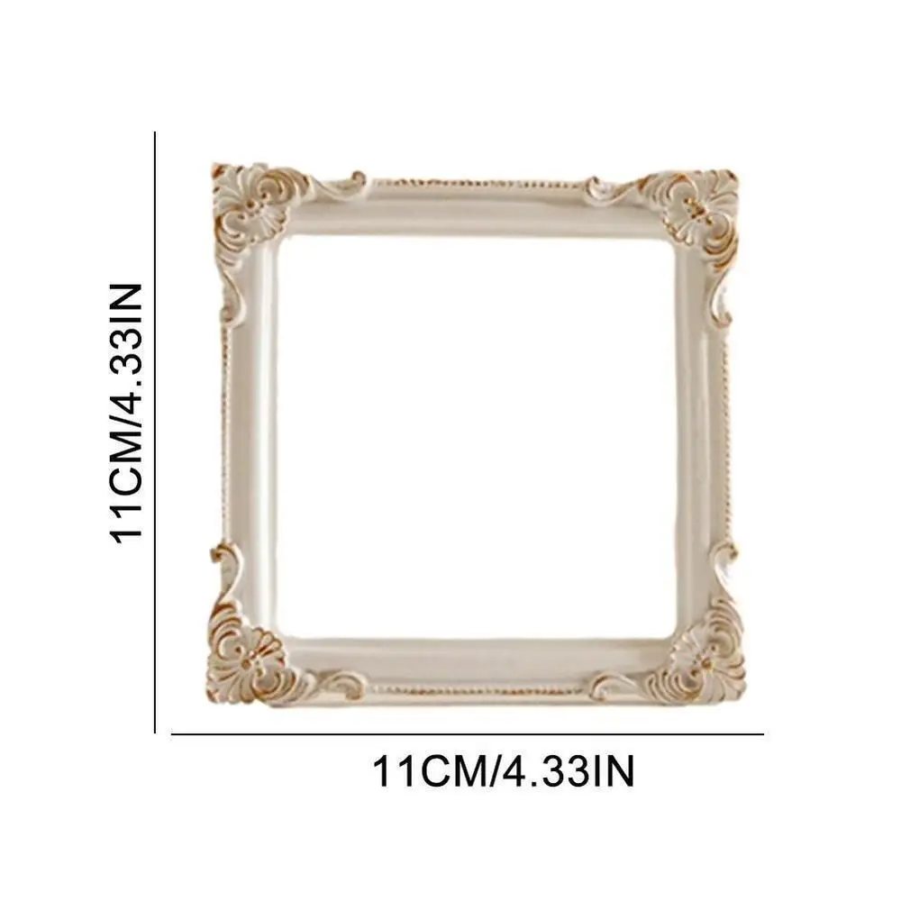 Imitation Carved Photo Frame Square Resin Vintage Frame High Quality Cosmetics Display Stand Jewellery Presentation Case