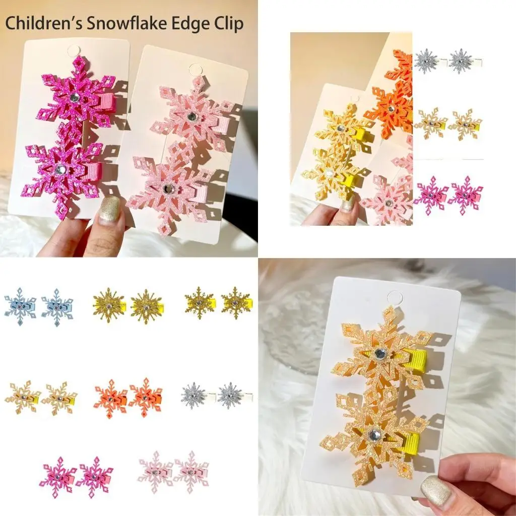 

39BB Christmas Snowflake Hairpins For Girls Child Alloy Hair Clip For Everyday Wear