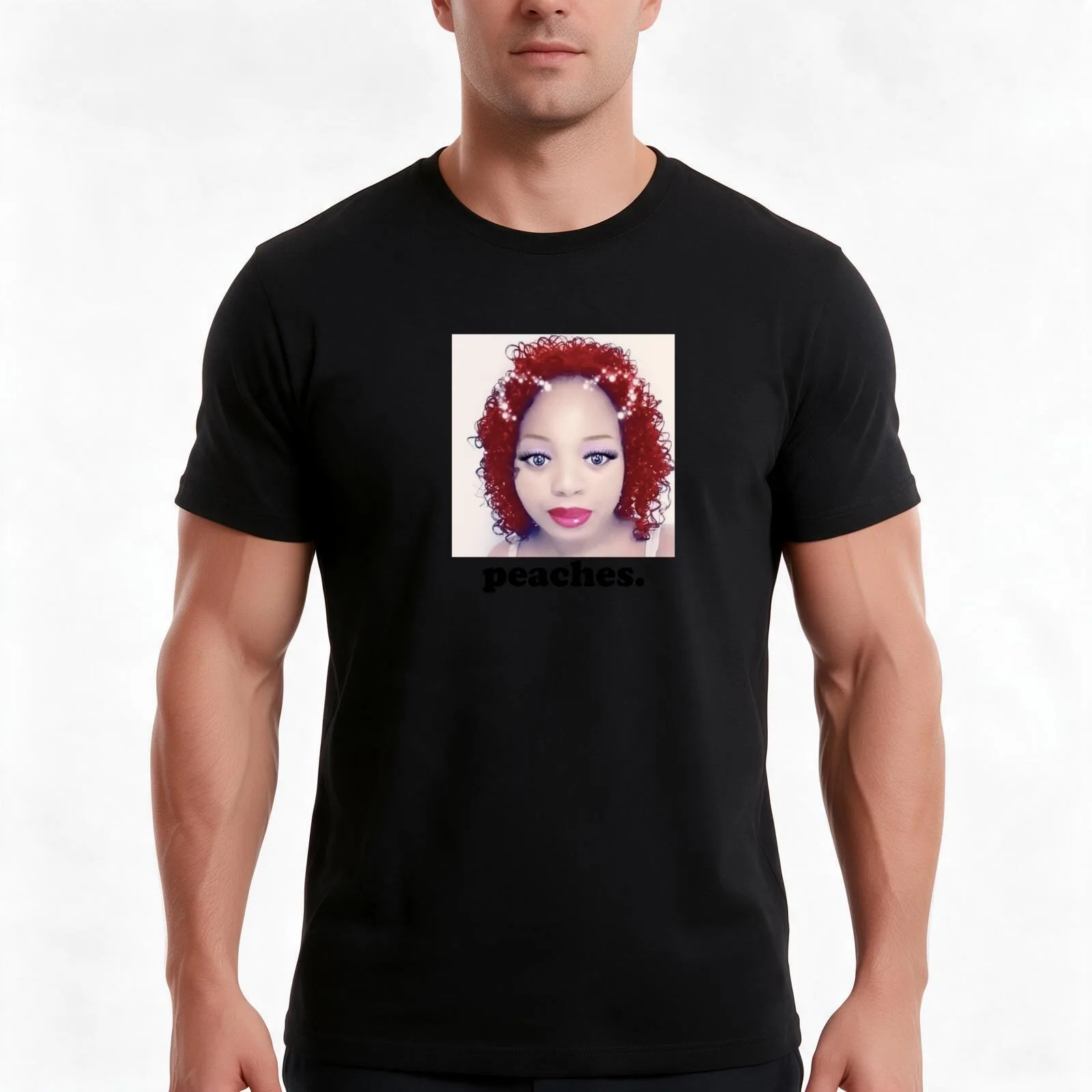 Lovely Peaches T-Shirt, Summer Casual Cotton Tee, Oversized Streetwear Tops, Vintage Graphic Print, Loose Fit Short Sleeve