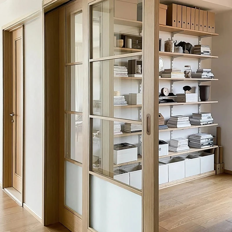 Non Drilling Embedded Walnut Wood Concealed Handle, Solid Wood Hidden Wardrobe Door, Sliding Door, Wooden Door Handle