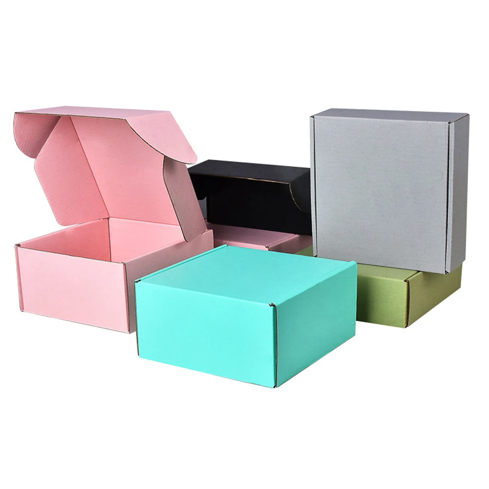 

10pcs Cardboard Airplane Box Colored Kraft Paper Gift Box Clothing Packaging Corrugated Carton Box Christmas Decor Gift Box