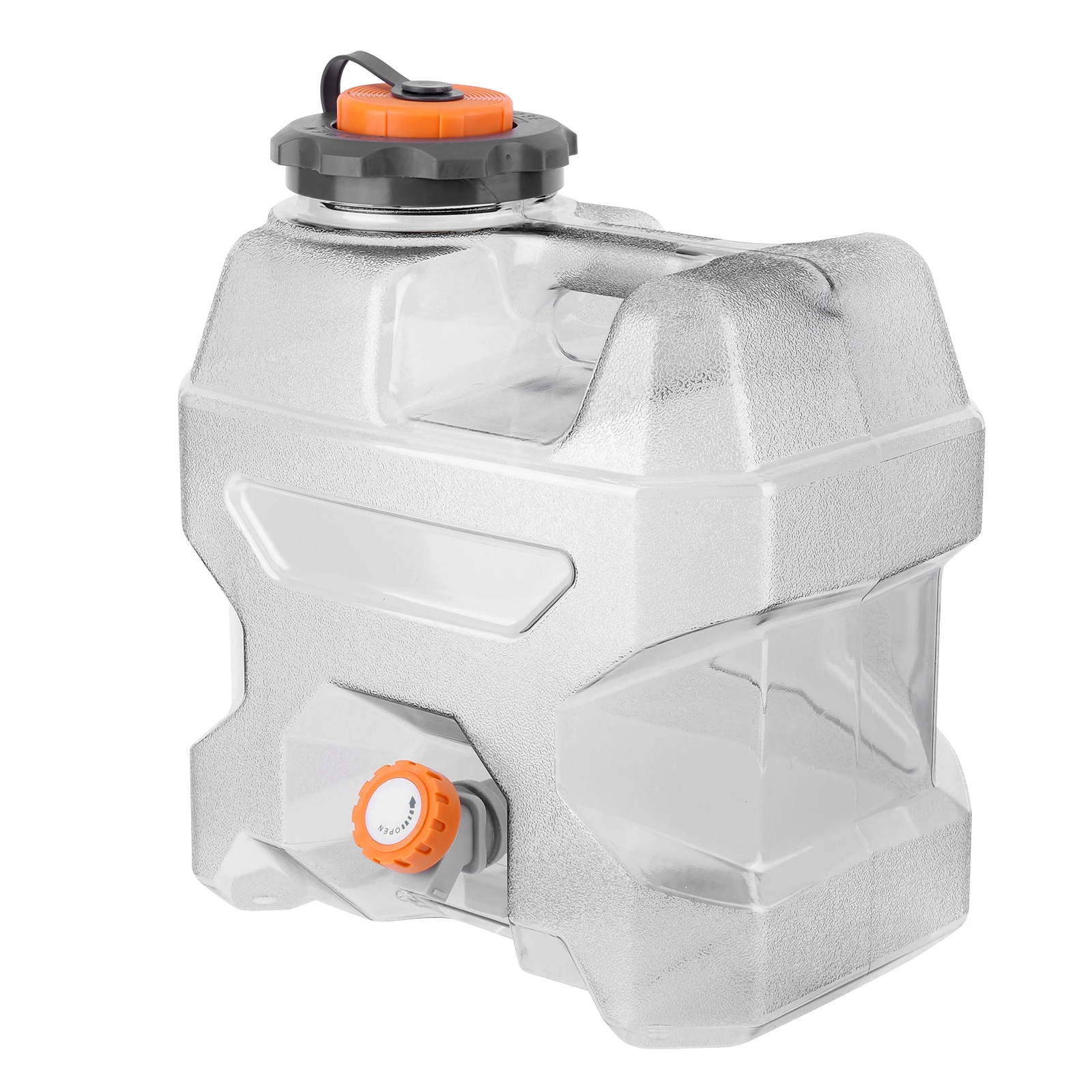 

Контейнер для воды 12л, прозрачный серый аварийный контейнер для воды с патрубком для переноски воды для походов на открытом воздухе, кемпинга, домашнего использования