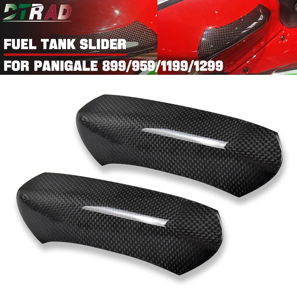 

For DUCATI Panigale 1199 1299 899 959 Carbon Fiber Motorcycle Fuel Tank Sliders Gas Tank Side Protection Fairings Modified Parts