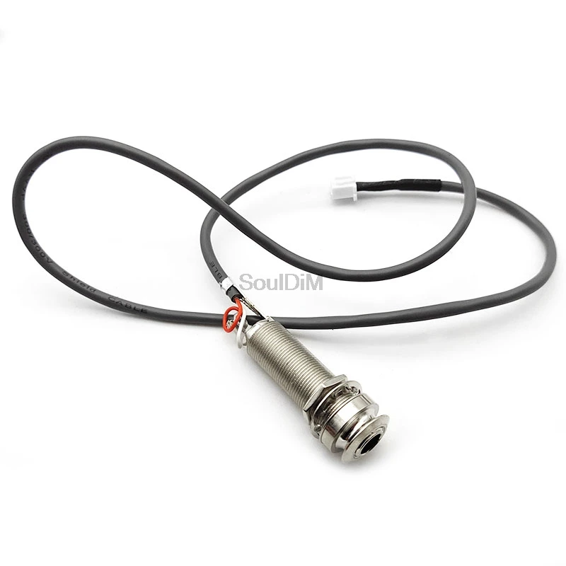 1pcs Guitar Pickup Strap Endpin Cable 6.35 Pin Jack Socket and 3 Pin Plug for Acoustic Guitar Pickup 101 201 301 Replacement