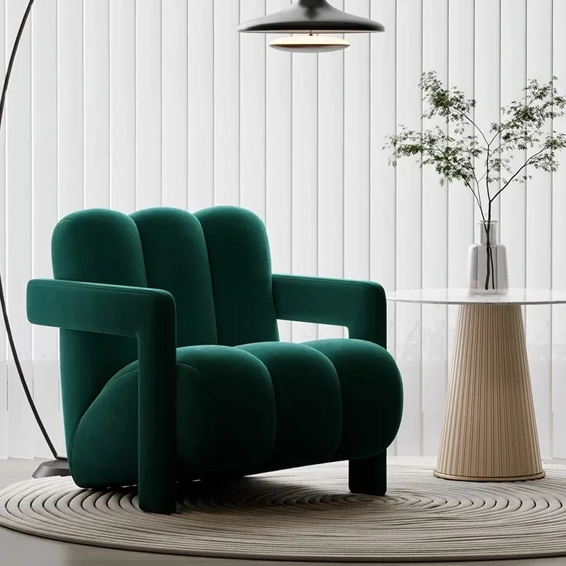 Household Goods Cream Style Leisure Chair Designer Lazy Sofa Living Room Balcony Bag Modern Minimalist Office Single Sofa Chair