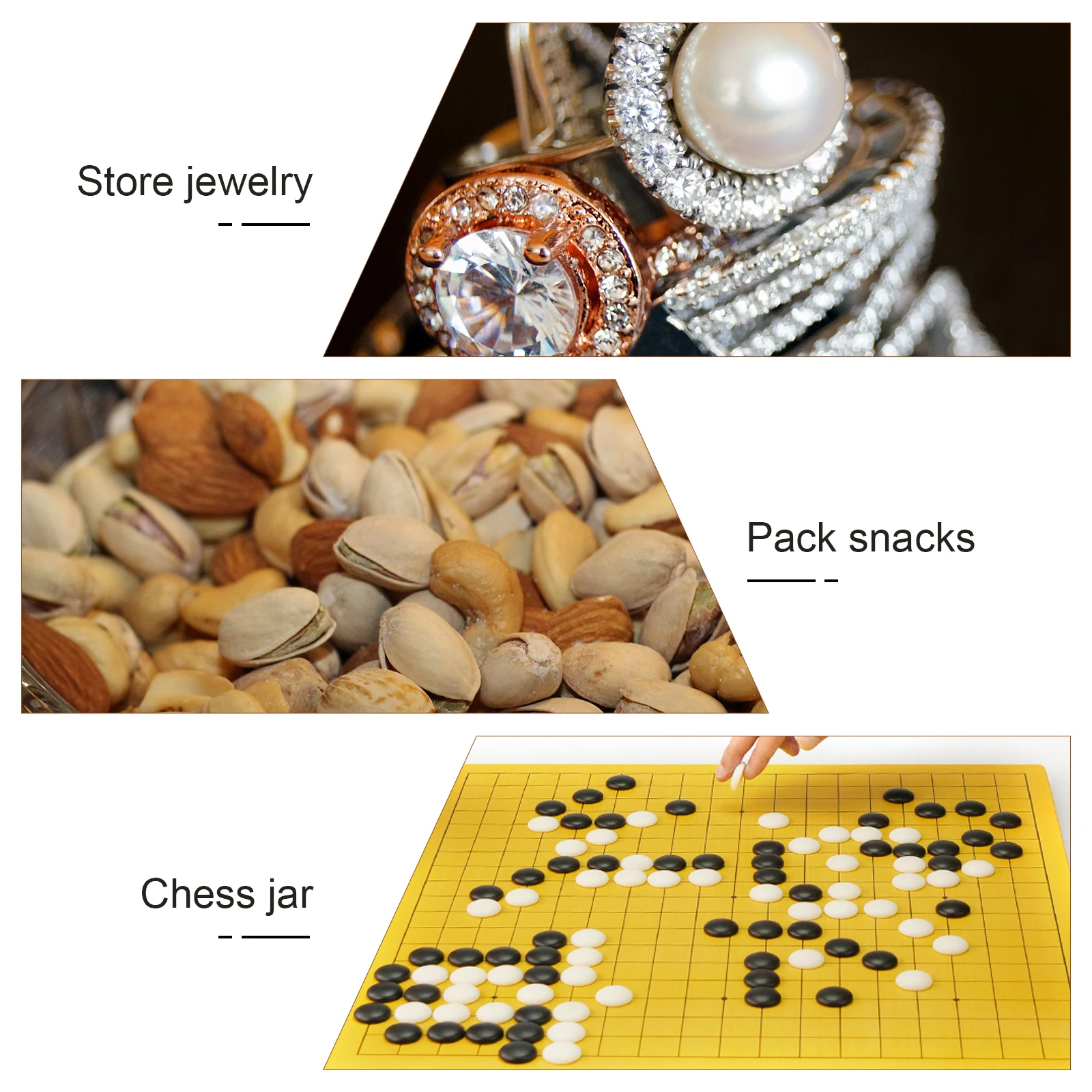 

Подарочная коробка для хранения шахмат, бамбуковая игровая банка цвета хаки, контейнер, чаша, держатель для камней, аксессуары, банка