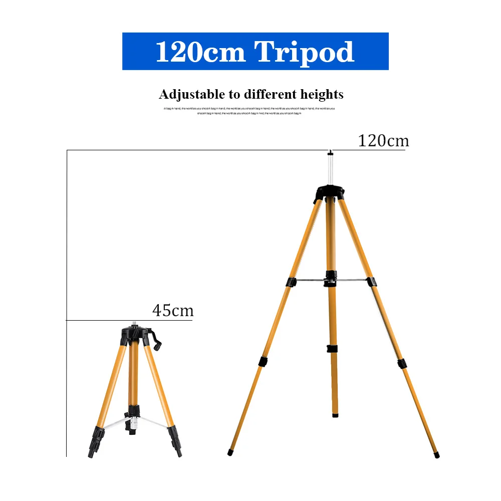 GRT 1.2/1.5M Laser Level Tripod Adjustable Height Metal Bracket With 5/8\