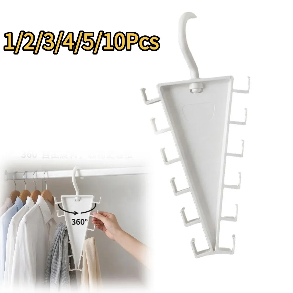 1/2/3/4/5/10Pcs V-Shape Multi Hook Closet Hanger Organizer 12 Hooks Space Saving Wardrobe Clothes Hanger For Storage Efficiency