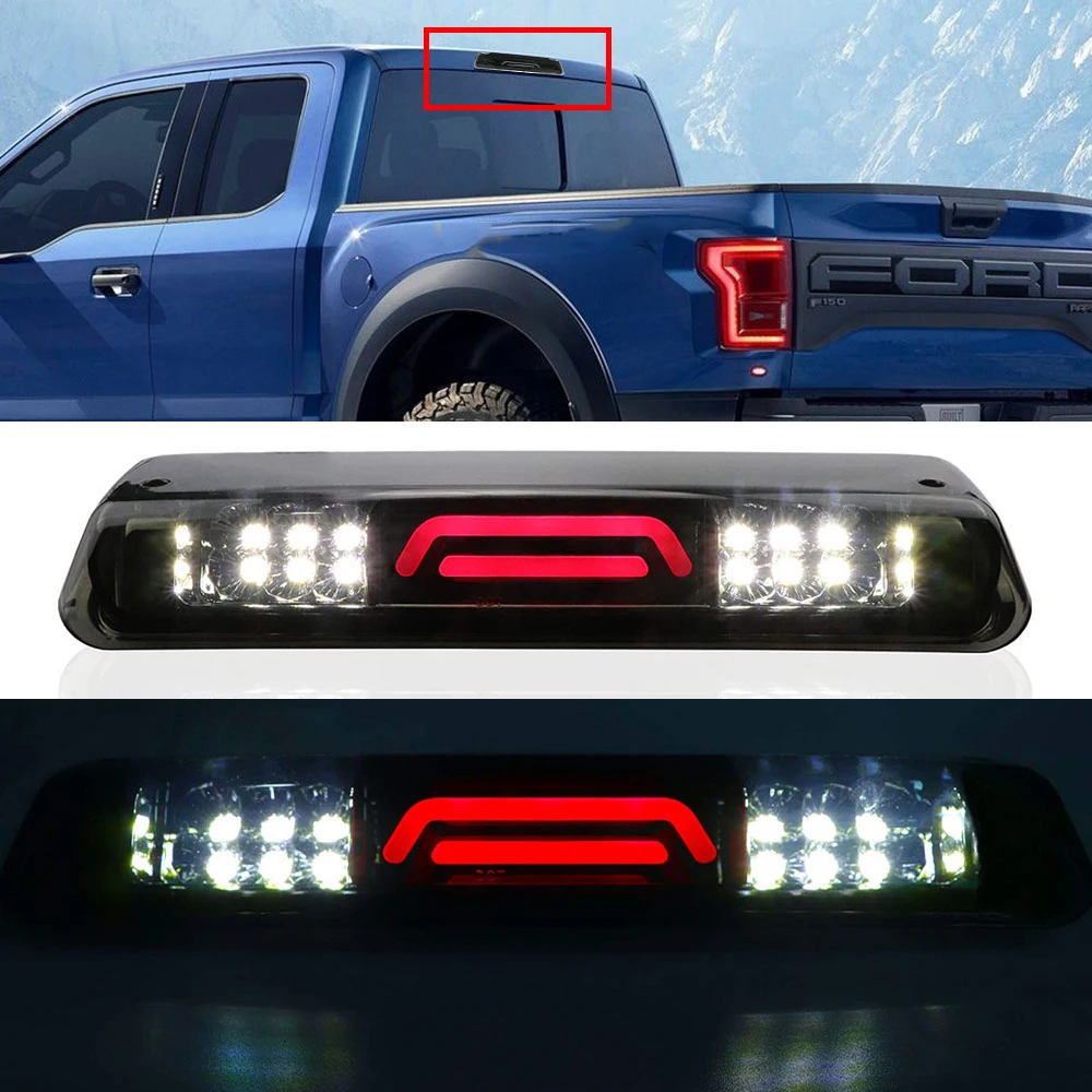 

Светодиодный дымчатый 3-й задний фонарь для Dodge RAM 1500 2500 3500 2009-2018, третий стоп-сигнал с высоким креплением, грузовой фонарь, задние стоп-сигналы