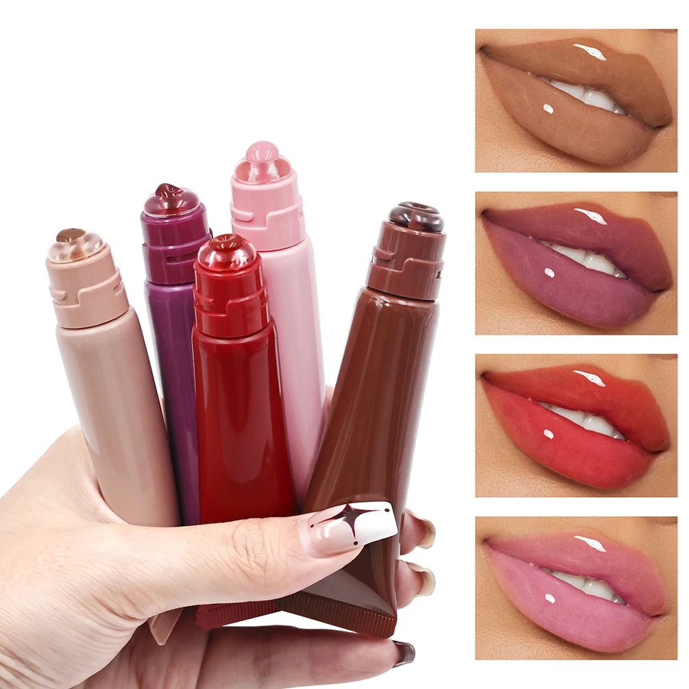 Brilho labial plumping, marca própria, 8 cores, hidratante, de longa duração, à prova d'água, logotipo personalizado, pigmento, maquiagem, embalagem colorida
