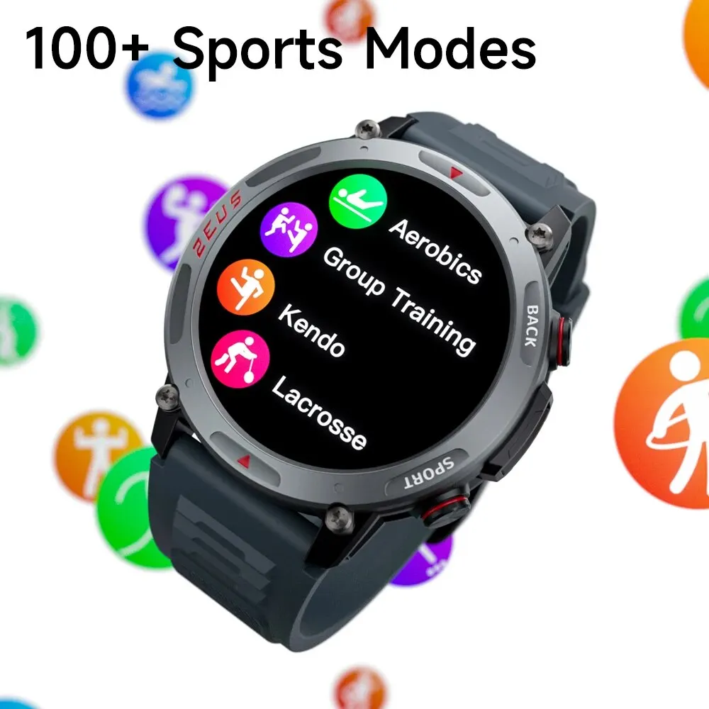 LOKMAT ZEUS 4 PRO Smart Watch 5AMT Waterproof Health Sports Monitoring Smart Notification Men Compatible with Android IOS