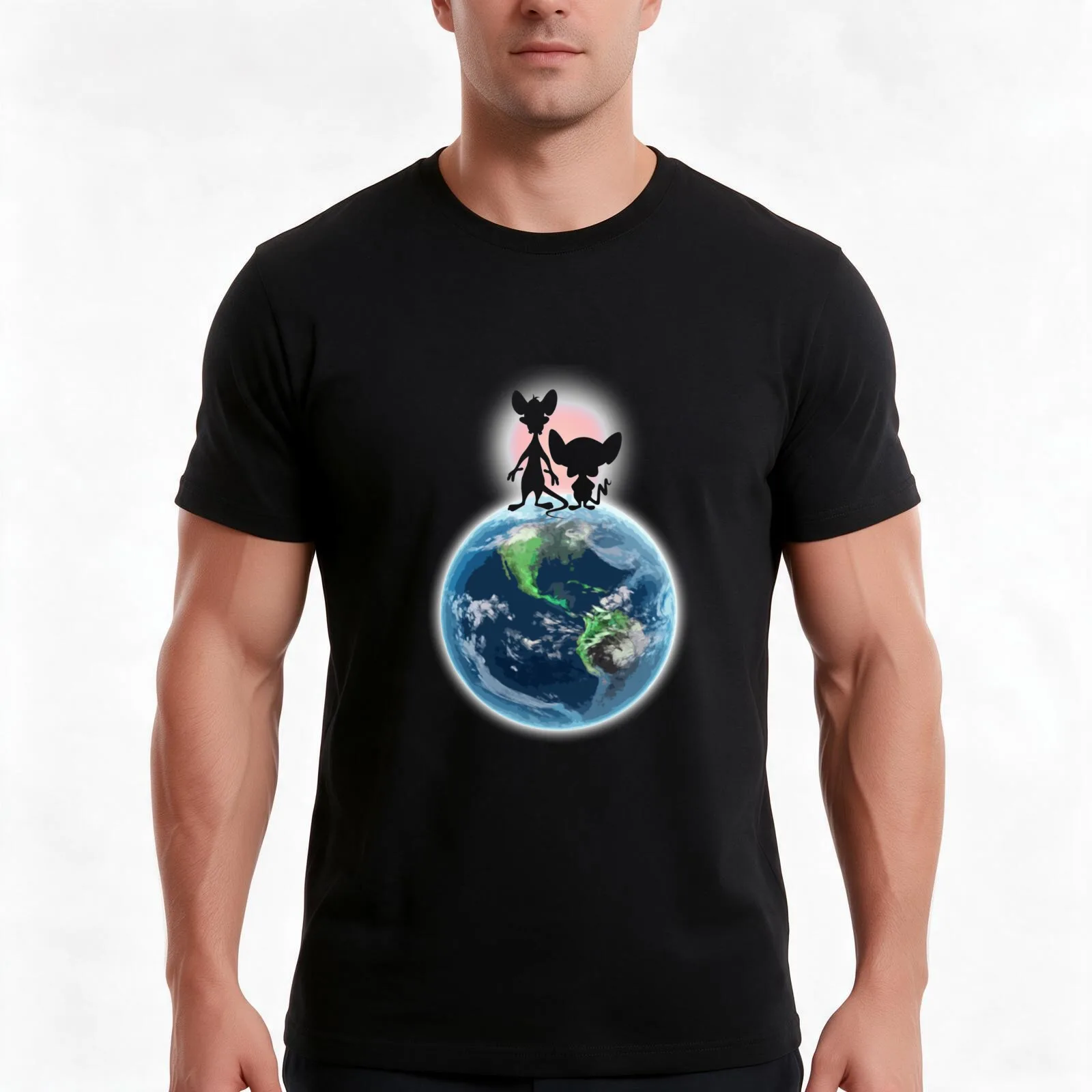 Ake Over He World T-Shirt, Summer Casual Cotton Tee, Oversized Streetwear Tops, Vintage Graphic Print, Loose Fit Short Sleeve