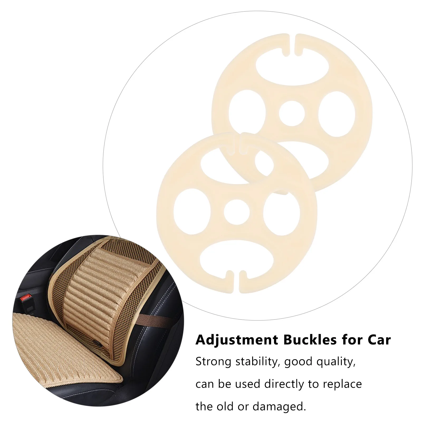 

100pcs Cushion Round Flower Plate Adjustment Buckles Simple Installation Abs Material Corrosion Resistant Seat Buckles For Car