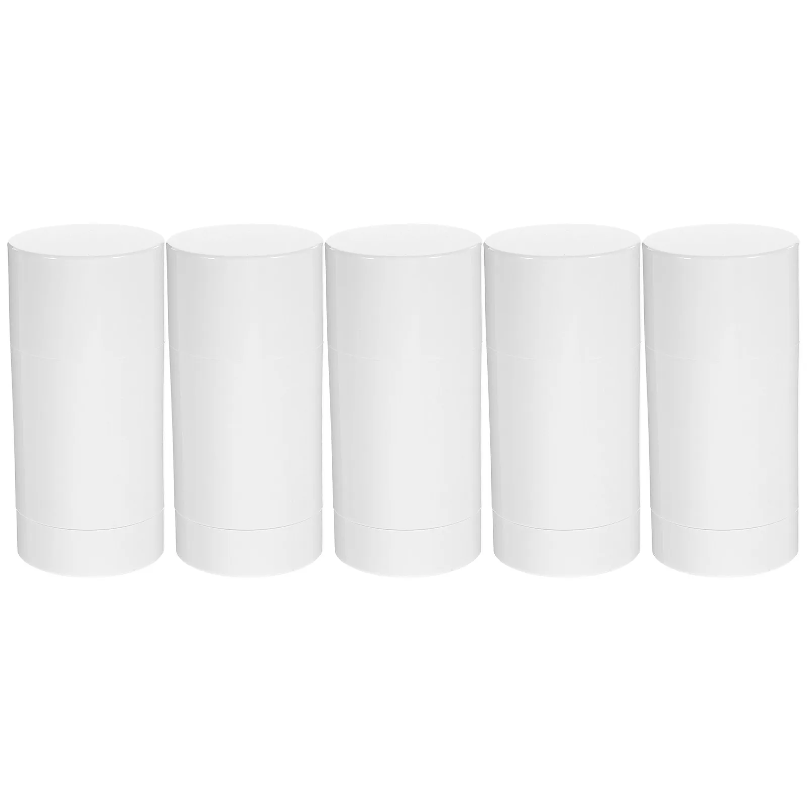 

5Pcs Refillable Balm Containers Mini Round Sub Pack Bottles Portable Travel Cream Holders Rotatable Perfume Balm Sticks