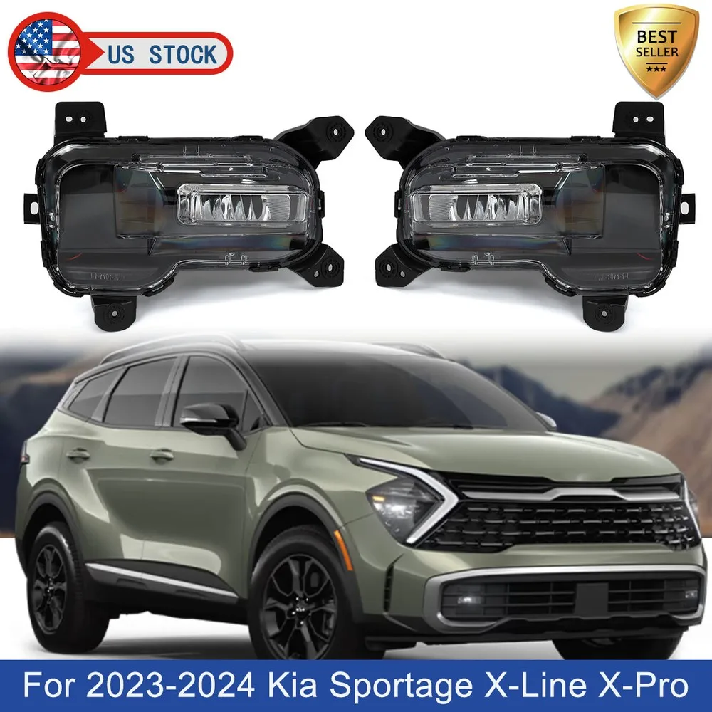Left Right LED DRL Fog Light For Kia Sportage X-Line X-Pro Sport 4-Door 2023 2024 Fog Lamps Assembly Automotive Signal Lights