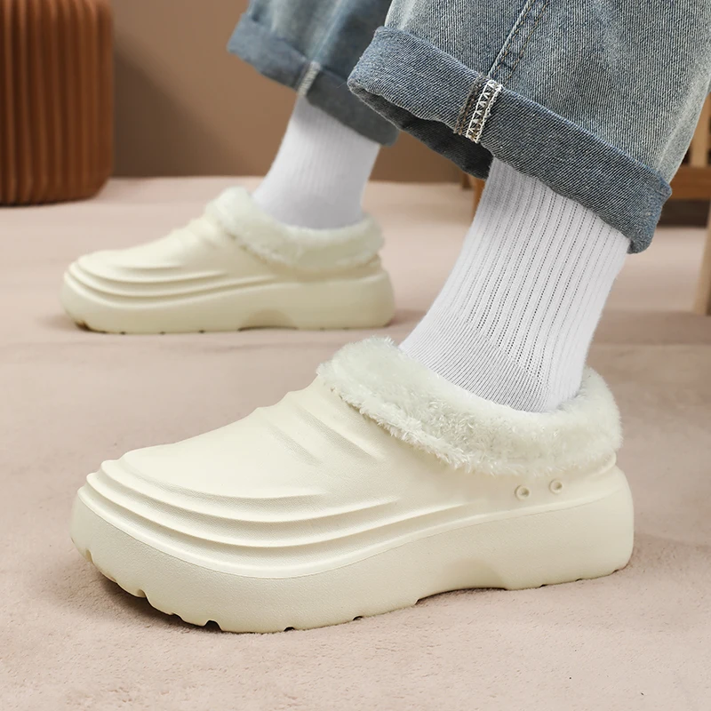 

2024 Trend Men's Winter Warm Cotton Slippers Women's Flat Shoes Soft Anti Slip Slippers Indoor Anti Slip Wear Resistant Sole