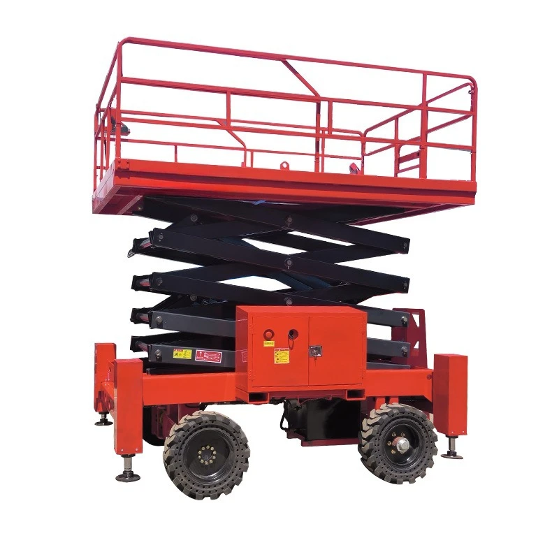 Self-propelled electric lift for electric drive off-road high-altitude platform Mobile hydraulic scissor lift platform