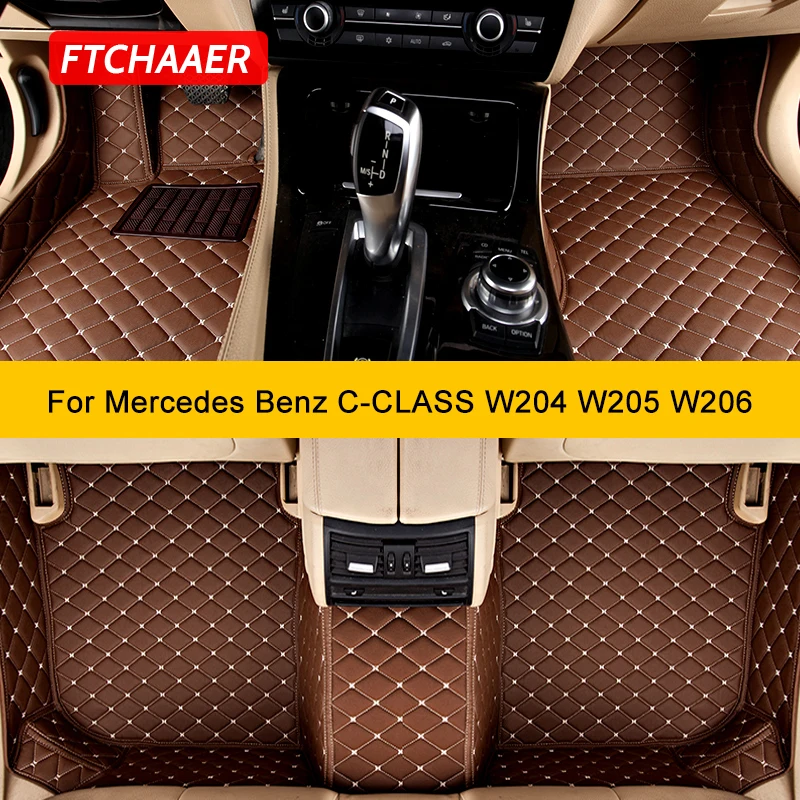 

FTCHAAER Custom Car Floor Mats For Mercedes Benz C-CLASS W204 W205 W206 C180-C450 Auto Carpets Foot Coche Accessorie