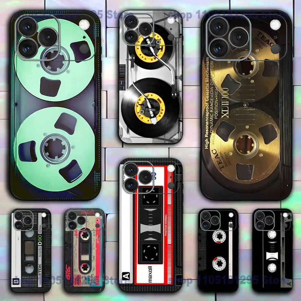

Retro Magnetic Radio Tape Cassette Phone Case For iPhone 17,16,15,14,13,12,11,X,XR,XS,Plus,Mini,Pro,Max Soft Shockproof Cover