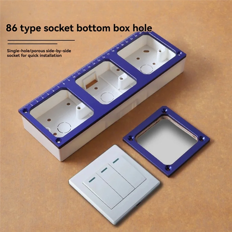 

Стильный шаблон для открытия розетки 86, тип локатора отверстий в форме, шаблон электрической вилки, шаблон для открытия отверстий в инструменте для кнопки