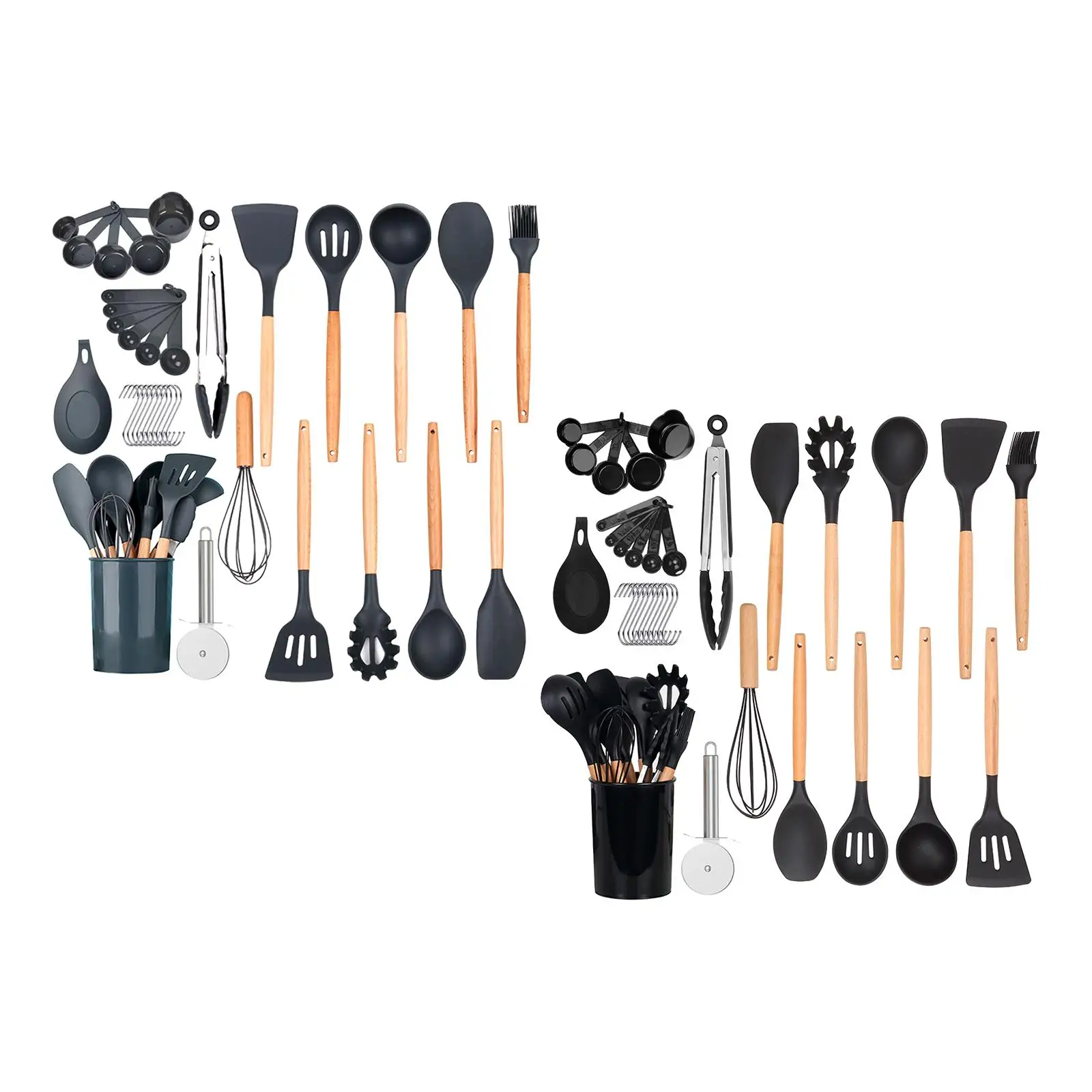 35Pcs Convenient Kitchen Gadgets Cookware Set Whisk Spoon Cookware Spatula Brush