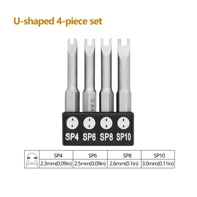 4-13 Stuks Speciale Vormige Schroevendraaier Set 50 Mm U-vormige Y Type Driehoek Innerlijke Pruim type Cross Drie Punten Schroevendraaier Bit Gereedschap