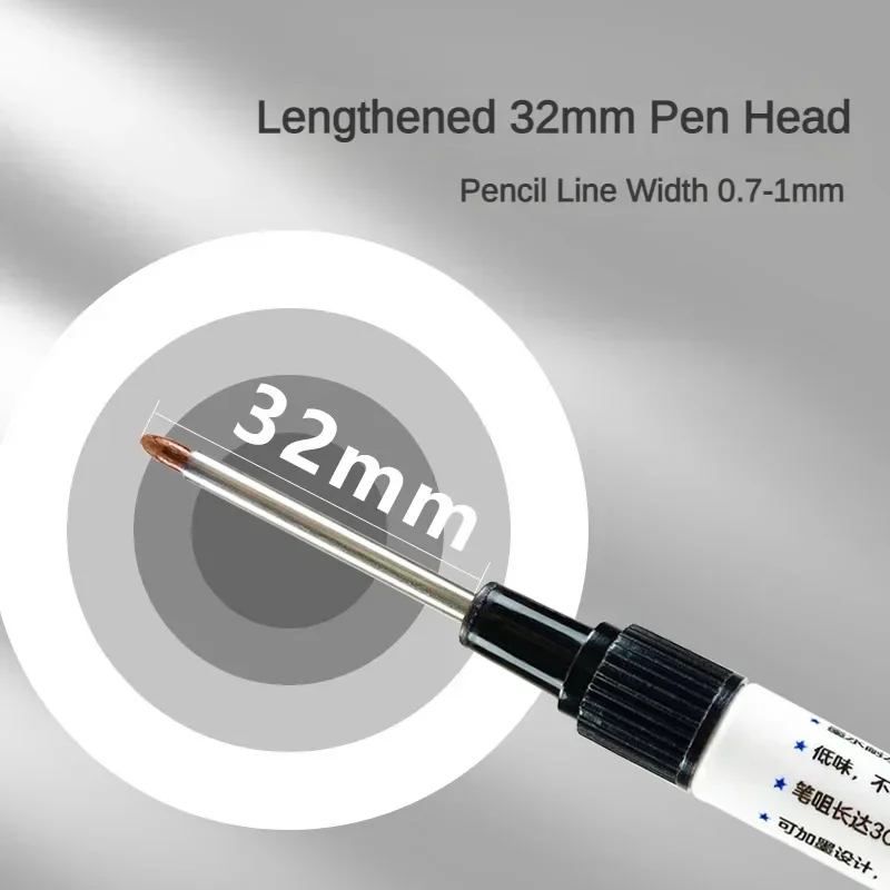 10/100 Stuks 32Mm Lange Kop Markering Pen Multifunctionele Timmerwerk Decoratie Diep Gat Houtbewerking Pennen Kunst Benodigdheden