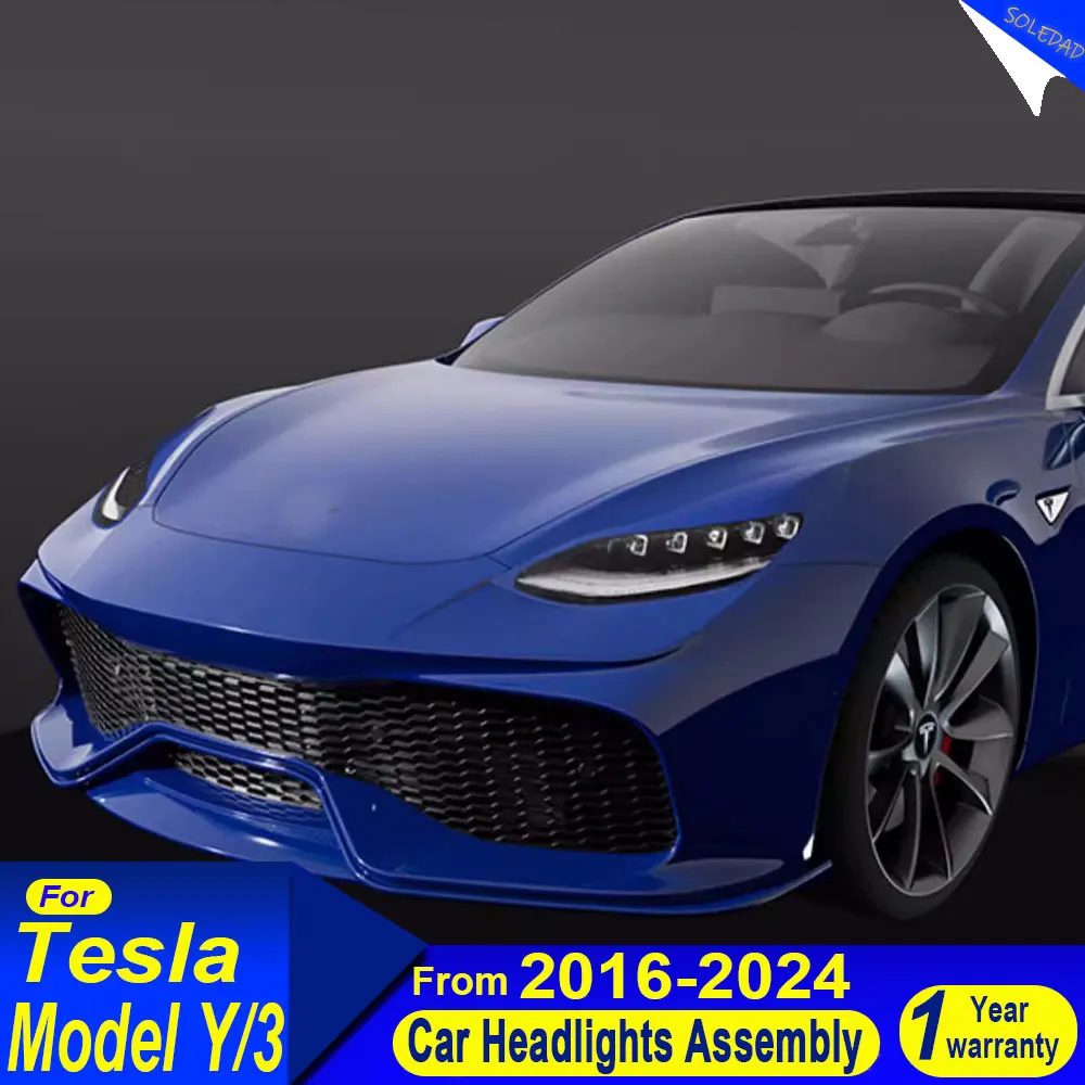 

Car LED Headlight For Tesla Model 3 Model Y 2016-2023 LED HeadLamp Upgrade Dynamic Signal Lamp HeadLamp Front light Assembly