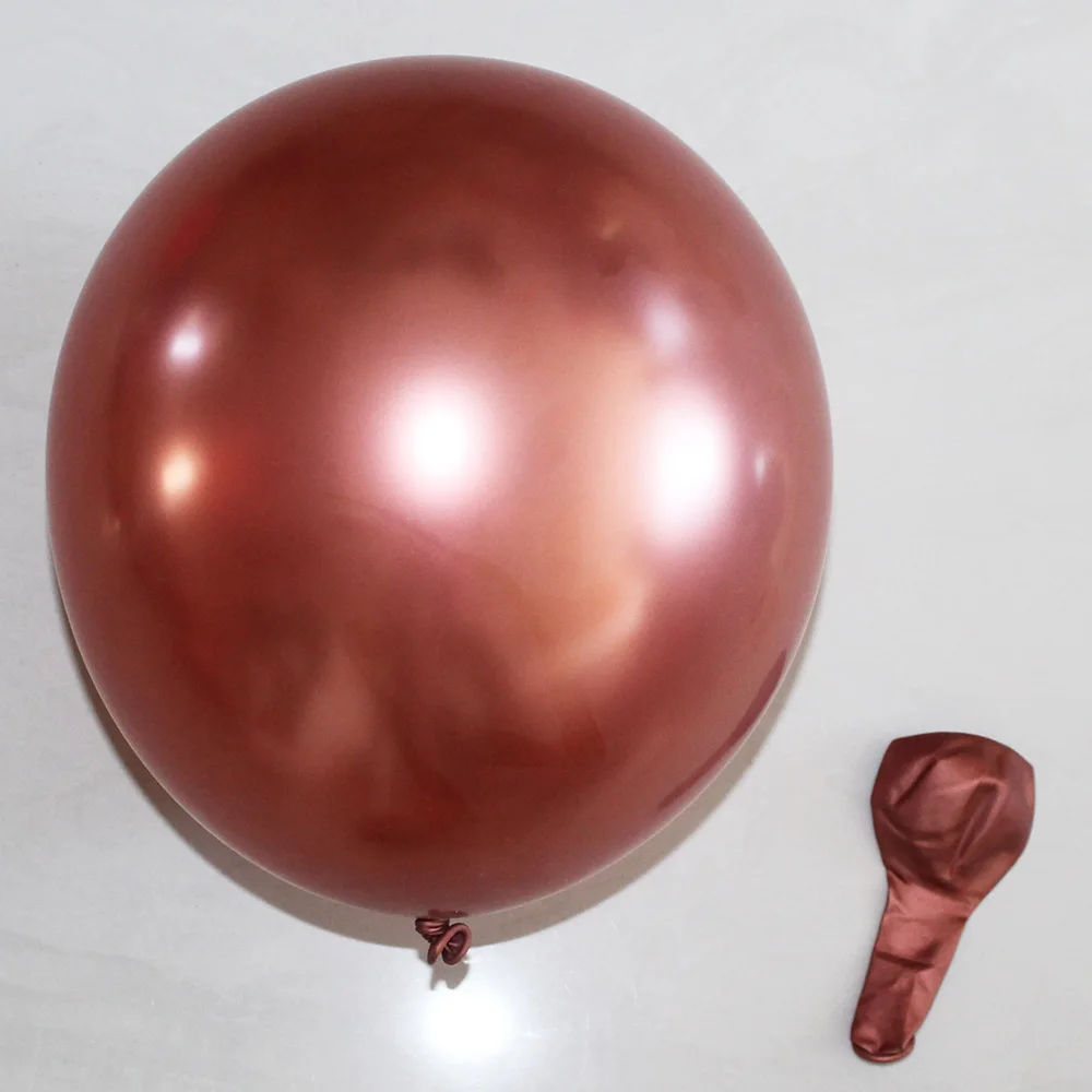 5/10/12/18Inch Champagne Vàng Hoa Hồng Vàng Chrome Bóng Kim Loại Chrome Globos Sinh Nhật Cưới đồ Trang Trí Cho Bé