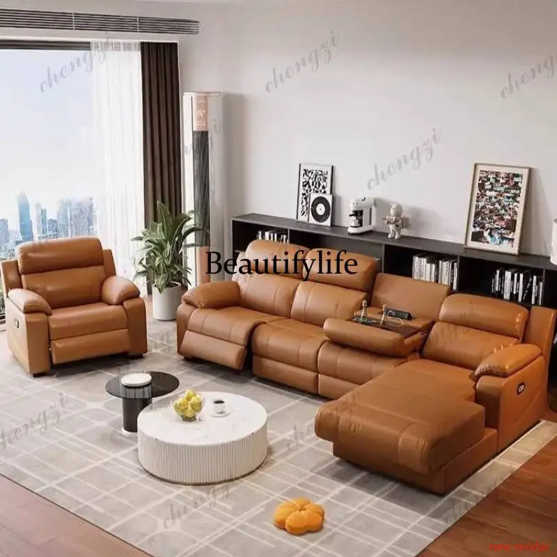 Armrest Brown Electric Recliner Sofas Cheap China Nordic Modern Living Room Sofas Luxury Quality Divano Soggiorno FurnitureDD182