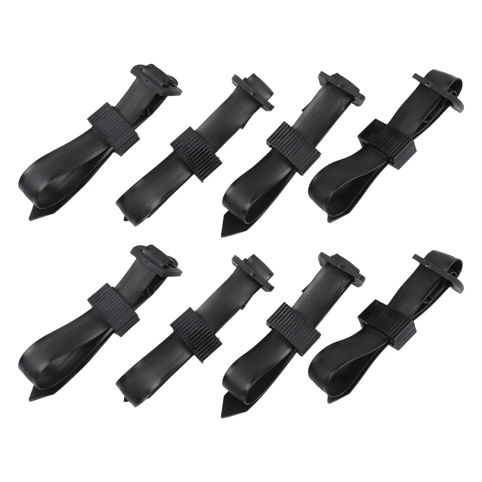 8pcs Black PVC Adjustable Tree Ties Plant Shrub Support Straps With Buckle For Garden Yard Fruit Tree Care Accessories