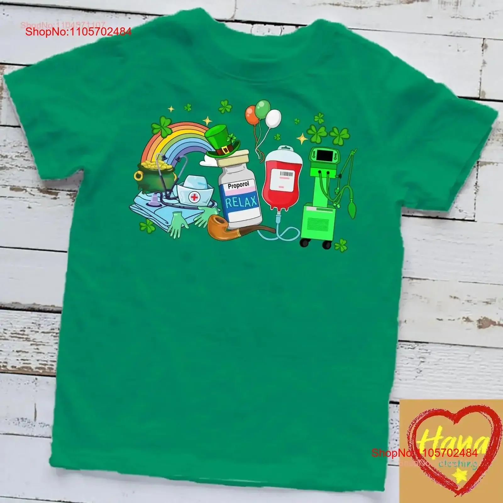 Nurses Day One Lucky Nurse Scrub RN ICU ER St Patricks T Shirt vintage Washed Casual Top For Everyday Wear Slightly Stylish