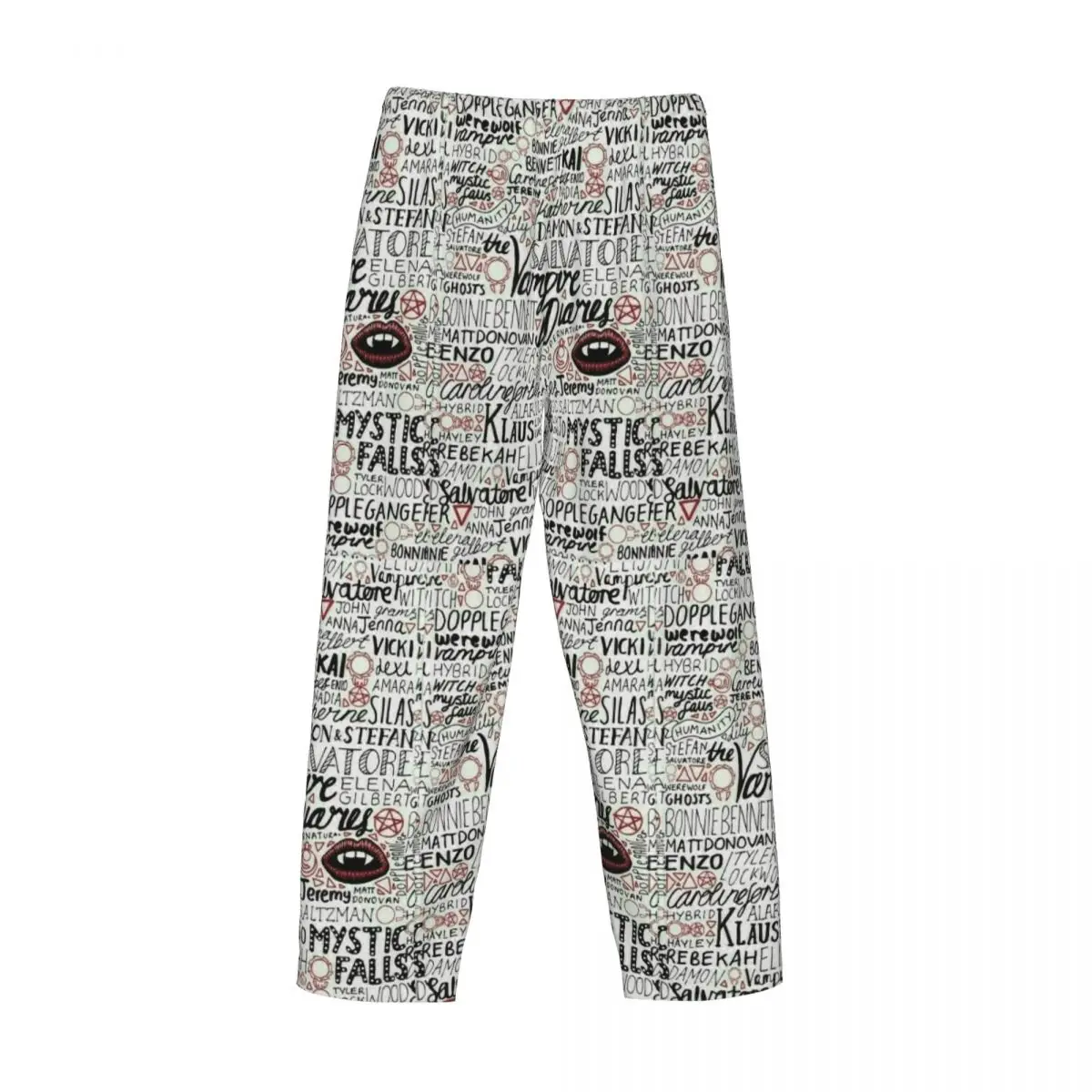 مخصص يوميات مصاص الدماء بيجامة السراويل الرجال ملابس خاصة صالة النوم قيعان تمتد مع جيوب