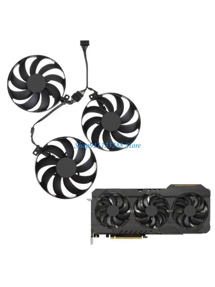 G88D 3Pcs CF9010U12D Graphics Card Cooling VGA Fan 7Pin 12V 0.45A for  GeForce